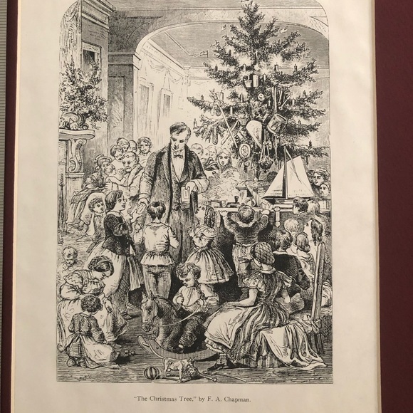 Other - “The Christmas Tree” Fine Art Etching By F.A. Chapman 1800’s